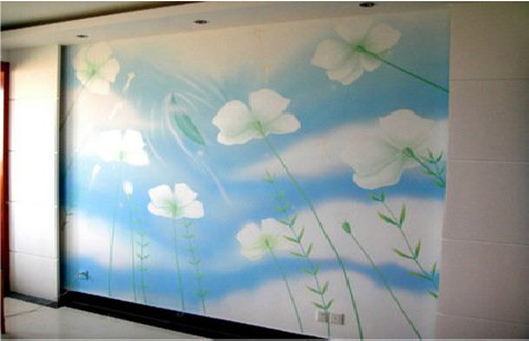 兰考画墙绘怎么画好白云的蓬松感？