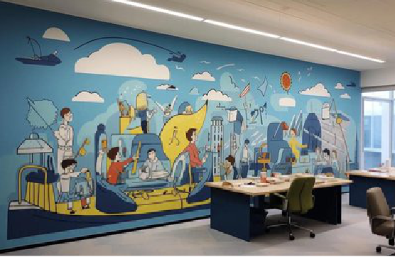 兰考办公室墙绘的特点。