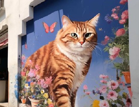 兰考自己绘制有个性的手绘墙