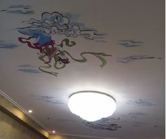 兰考如何快速绘制天花板上的手绘墙？