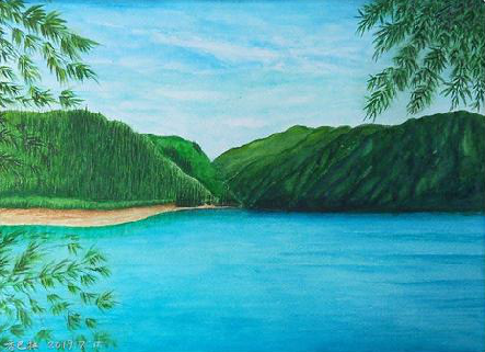 兰考在墙绘中，如何绘画绿水青山？